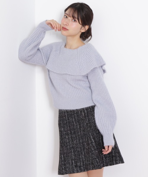JILL by JILL STUART（ジルバイジルスチュアート）の「◇ ふわふわケープニット（ニット/セーター・レディース・ホワイト/ピンク/ブルー・FREE）」の17枚目の写真