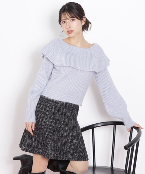 JILL by JILL STUART（ジルバイジルスチュアート）の「◇ ふわふわケープニット（ニット/セーター・レディース・ホワイト/ピンク/ブルー・FREE）」の15枚目の写真