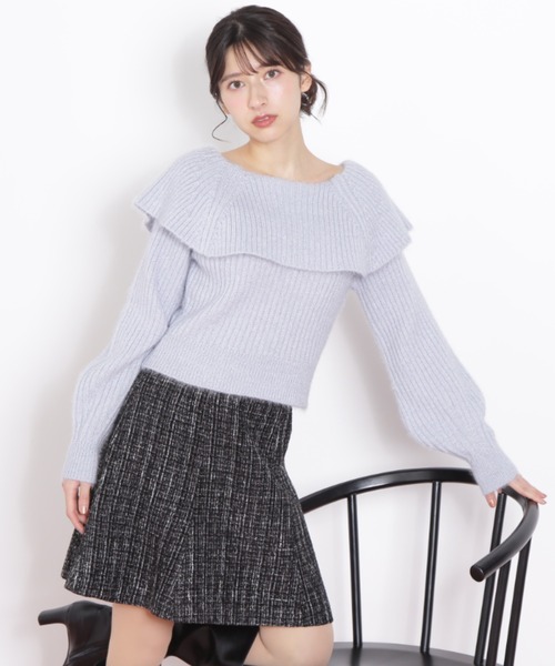 JILL by JILL STUART（ジルバイジルスチュアート）の「◇ ふわふわケープニット（ニット/セーター・レディース・ホワイト/ピンク/ブルー・FREE）」の16枚目の写真