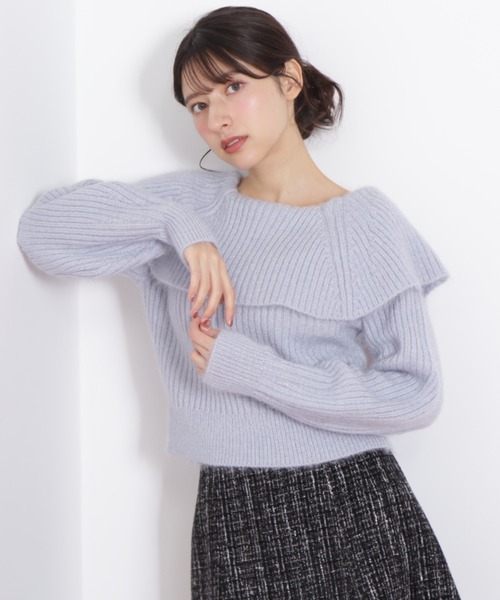 JILL by JILL STUART（ジルバイジルスチュアート）の「◇ ふわふわケープニット（ニット/セーター・レディース・ホワイト/ピンク/ブルー・FREE）」の18枚目の写真