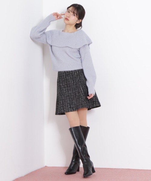 JILL by JILL STUART（ジルバイジルスチュアート）の「◇ ふわふわケープニット（ニット/セーター・レディース・ホワイト/ピンク/ブルー・FREE）」の22枚目の写真