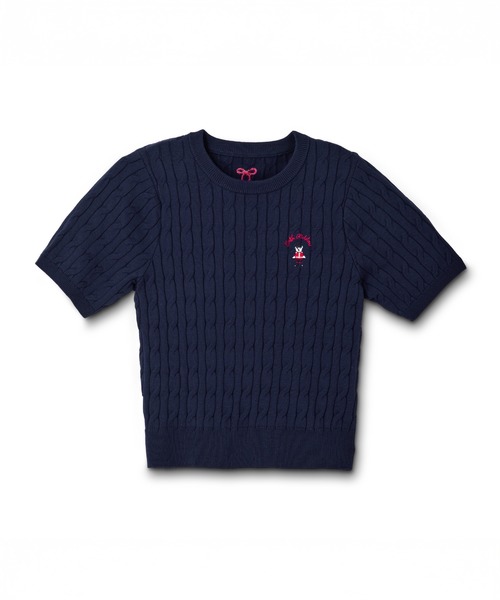 Cath Kidston(キャスキッドソン)の「ショートスリーブニットトップス London Dog(ニット/セーター・レディース・ネイビー/レッド/ピンク/ブルー/アイボリー・FREE)」の13枚目の写真