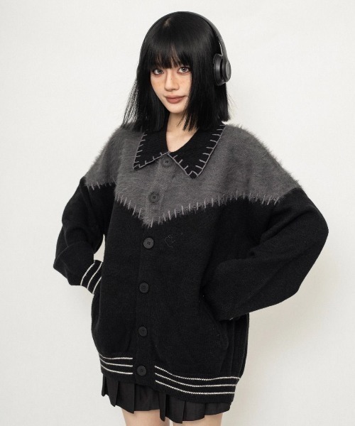 フェイクファーカーディガン　パンツ 最終価格 フェイクボア カーディガン レディース 秋 冬 フェイクファー