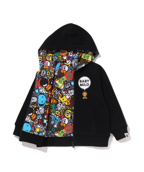 BABY MILO PATTERN REVERSIBLE ZIP HOODIE（パーカー）｜A BATHING APE