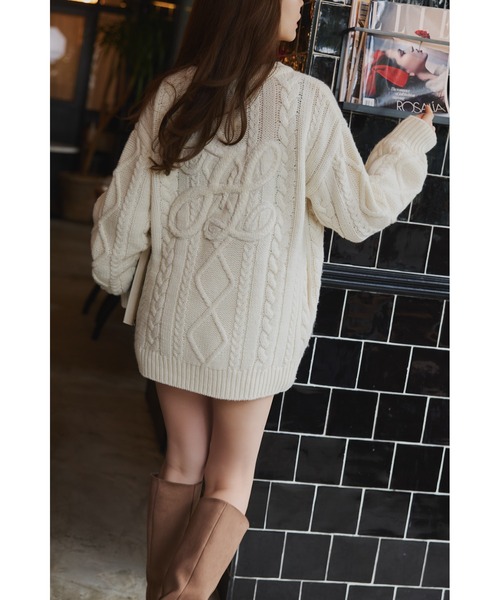 H Boa Cable Knit Cardigan（カーディガン/ボレロ）｜Her lip to（ハー