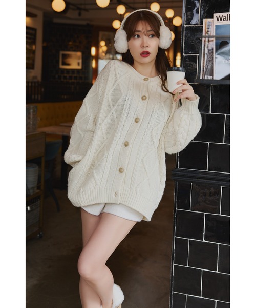 H Boa Cable Knit Cardigan（カーディガン/ボレロ）｜Her lip to（ハー