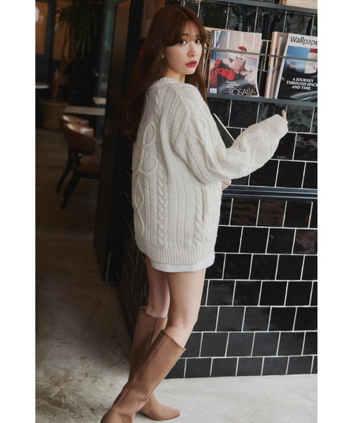 H Boa Cable Knit Cardigan（カーディガン/ボレロ）｜Her lip to（ハー