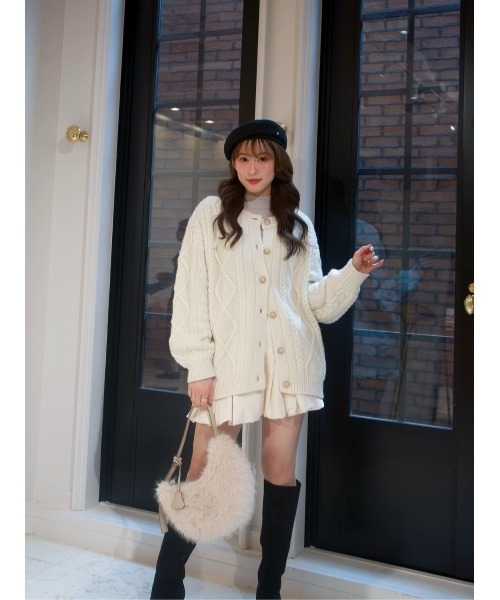 H Boa Cable Knit Cardigan（カーディガン/ボレロ）｜Her lip to（ハー