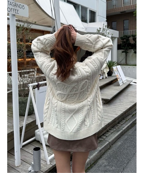 H Boa Cable Knit Cardigan（カーディガン/ボレロ）｜Her lip to（ハー