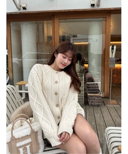 H Boa Cable Knit Cardigan（カーディガン/ボレロ）｜Her lip to（ハー
