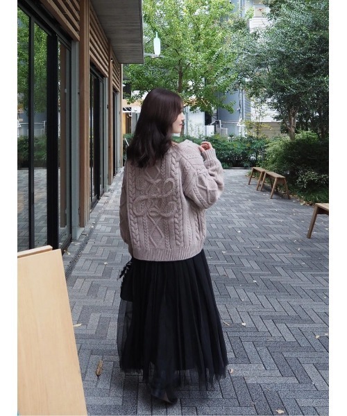 H Boa Cable Knit Cardigan（カーディガン/ボレロ）｜Her lip to（ハー