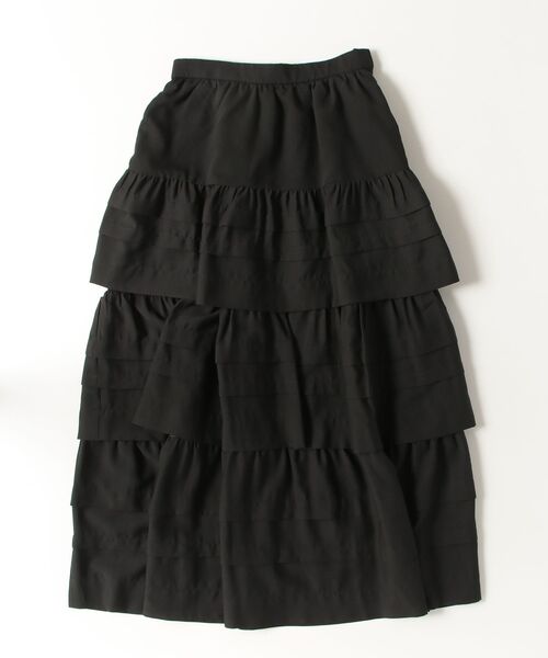 Sov.（ソブ）の「クレープシフォン ティアードスカート（スカート・レディース・ブラック/オフホワイト・38/36）」の18枚目の写真