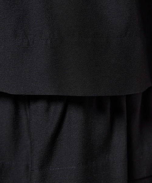 Sov.（ソブ）の「クレープシフォン ティアードスカート（スカート・レディース・ブラック/オフホワイト・38/36）」の13枚目の写真