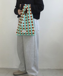 ANEMONE（アネモネ）の「チェック柄ニットバッグ（トートバッグ）」