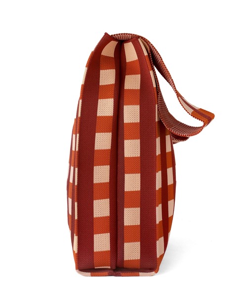 ANEMONE（アネモネ）の「チェック柄ニットバッグ（トートバッグ・レディース・ピンク/ブルー/オレンジ/ミント/ラベンダー・FREE）」の13枚目の写真