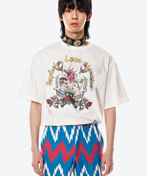 UNTAGE(アンテージ)の「オールドスクールプリントオーバーサイズTシャツ(UNISEX)_UTT-ST14(Tシャツ/カットソー・メンズ・その他・FREE)」の1枚目の写真