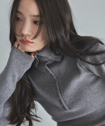 feepur | 【ハンドウォッシャブル】ハーフボタンハイネックニット(ニット/セーター)