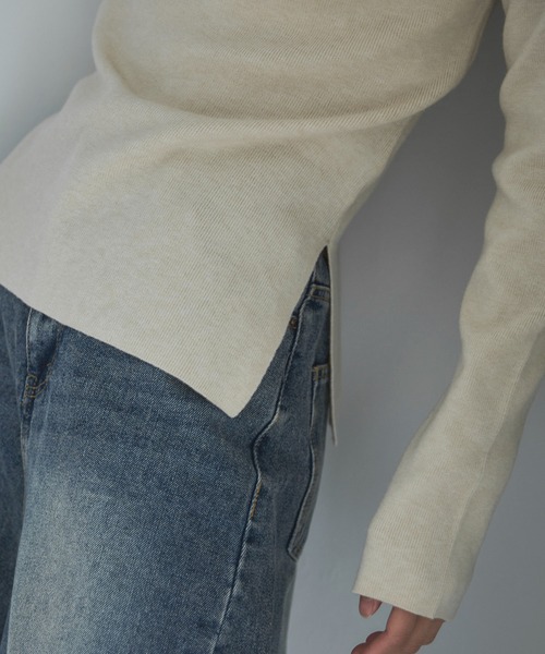 feepur（フェピュール）の「【ハンドウォッシャブル】ハーフボタンハイネックニット（ニット/セーター・レディース・グレー/ブラック/アイボリー・MEDIUM）」の21枚目の写真