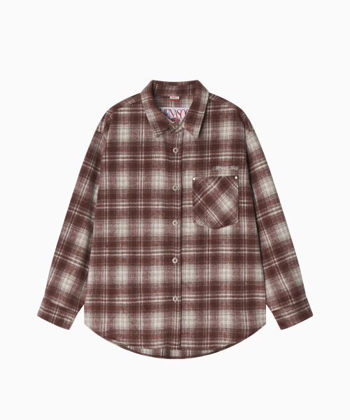 MENASOO(ミナス)の「MNS Classic Check Oversized Shirt Jacket_Burgundy(その他アウター・レディース・バーガンディー・F)」の13枚目の写真