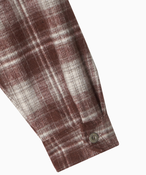 MENASOO(ミナス)の「MNS Classic Check Oversized Shirt Jacket_Burgundy(その他アウター・レディース・バーガンディー・F)」の16枚目の写真