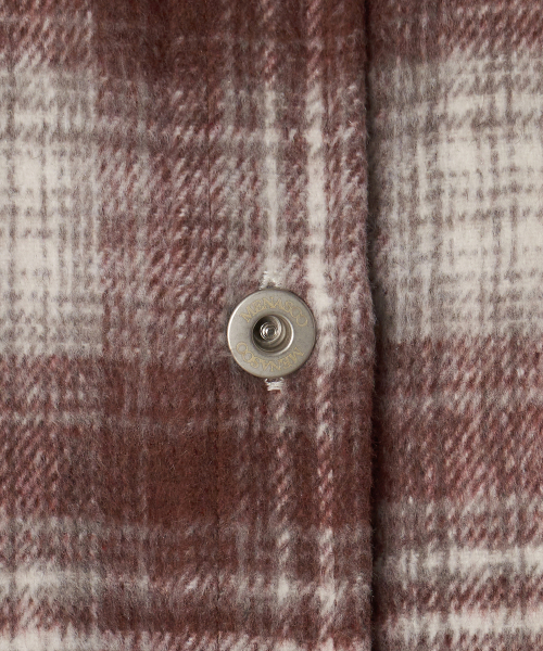 MENASOO(ミナス)の「MNS Classic Check Oversized Shirt Jacket_Burgundy(その他アウター・レディース・バーガンディー・F)」の17枚目の写真