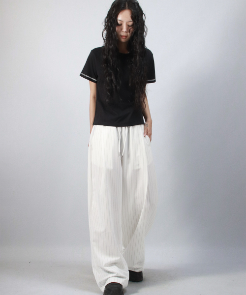DEMARC(ドゥマーク)の「SOLID STRIPE WIDE PANTS WHITE(スラックス・レディース・その他・LARGE/MEDIUM)」の10枚目の写真