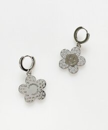 Smiley Flower Earring - Silver