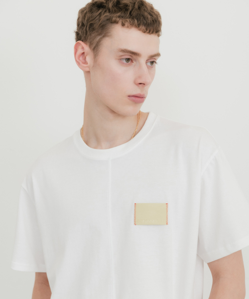SSIN AND LEE(シンアンドリー)の「エッセンシャルレモンレザーTシャツホワイト(Tシャツ/カットソー・メンズ・その他・MEDIUM/LARGE)」の2枚目の写真