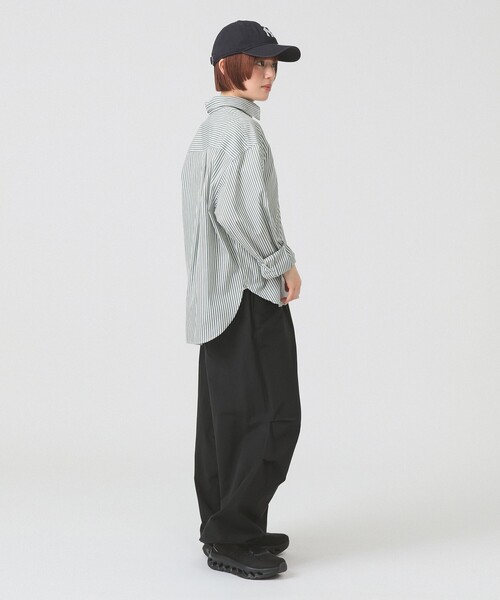 GYMPHLEX（ジムフレックス）の「【別注】Gymphlex / ストライプ シャツ（シャツ/ブラウス・レディース・ブルー/グリーン・14）」の4枚目の写真