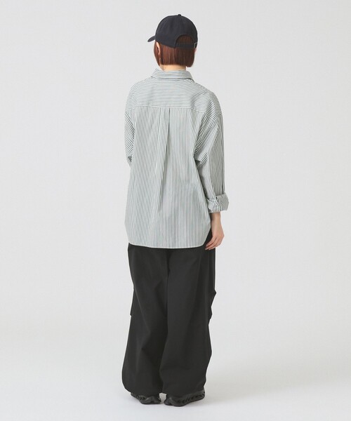 GYMPHLEX（ジムフレックス）の「【別注】Gymphlex / ストライプ シャツ（シャツ/ブラウス・レディース・ブルー/グリーン・14）」の5枚目の写真