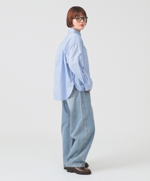 GYMPHLEX（ジムフレックス）の「【別注】Gymphlex / ストライプ シャツ（シャツ/ブラウス・レディース・ブルー/グリーン・14）」の8枚目の写真