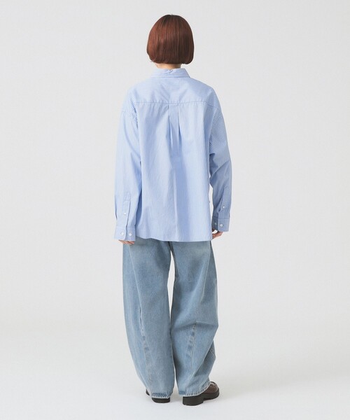 GYMPHLEX（ジムフレックス）の「【別注】Gymphlex / ストライプ シャツ（シャツ/ブラウス・レディース・ブルー/グリーン・14）」の9枚目の写真