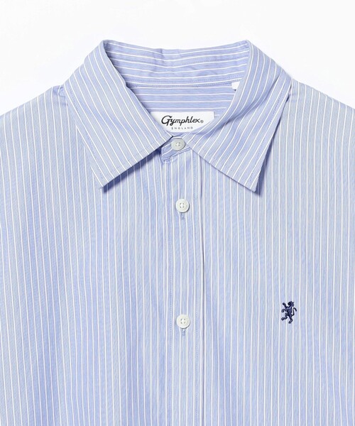 GYMPHLEX（ジムフレックス）の「【別注】Gymphlex / ストライプ シャツ（シャツ/ブラウス・レディース・ブルー/グリーン・14）」の15枚目の写真