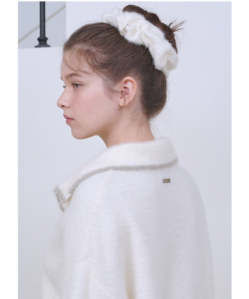 MICANE(ミケーネ)の「グリヘアリーカーディガン-スクランチセットアップ(カーディガン/ボレロ・レディース・レッド/アイボリー・SMALL/MEDIUM/LARGE/X-LARGE)」の17枚目の写真