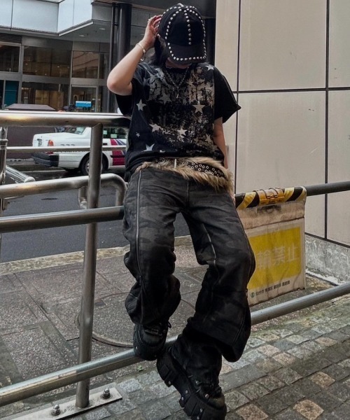 ROSEN KREUZ（ローゼンクロイツ）の「【Rosen Kreuz】ZIP WIDE BAGGY