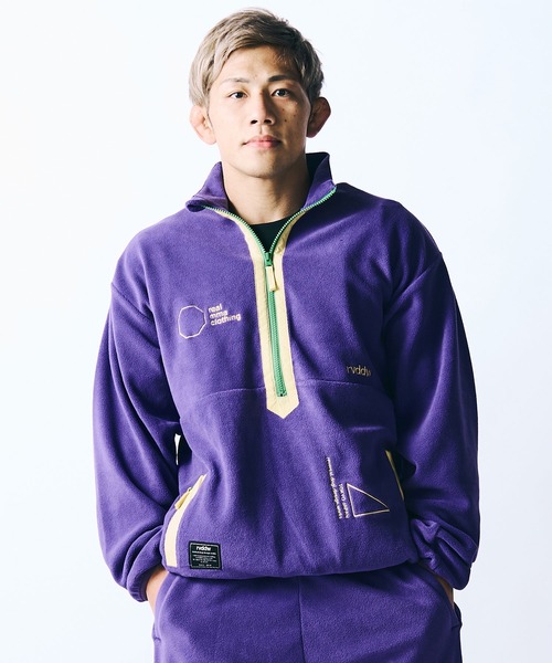 reversal.dogi.design.works(リバーサル・ドーギ・デザイン・ワークス)の「<reversal/リバーサル>EMBROIDERY HALF ZIP COLOR FLEECE JACKET(その他アウター・メンズ・ターコイズブルー/ブラック/パープル・LARGE/MEDIUM/X-LARGE)」の3枚目の写真