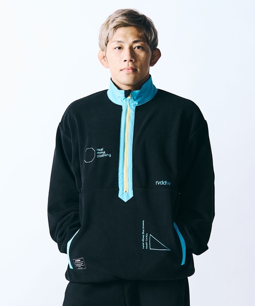 reversal.dogi.design.works(リバーサル・ドーギ・デザイン・ワークス)の「<reversal/リバーサル>EMBROIDERY HALF ZIP COLOR FLEECE JACKET(その他アウター・メンズ・ターコイズブルー/ブラック/パープル・LARGE/MEDIUM/X-LARGE)」の6枚目の写真