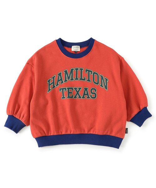 F.O.KIDS（エフオーキッズ）の「配色カレッジトレーナー_ジュニア対応（スウェット・キッズ・オフホワイト/レッド/グリーン/チャコール・140/130/120/110/100/90/80）」の4枚目の写真