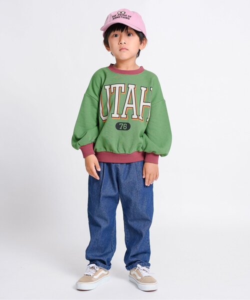 F.O.KIDS（エフオーキッズ）の「配色カレッジトレーナー_ジュニア対応（スウェット・キッズ・オフホワイト/レッド/グリーン/チャコール・140/130/120/110/100/90/80）」の15枚目の写真