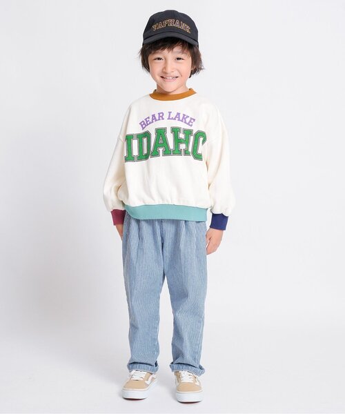 F.O.KIDS（エフオーキッズ）の「配色カレッジトレーナー_ジュニア対応（スウェット・キッズ・オフホワイト/レッド/グリーン/チャコール・140/130/120/110/100/90/80）」の18枚目の写真