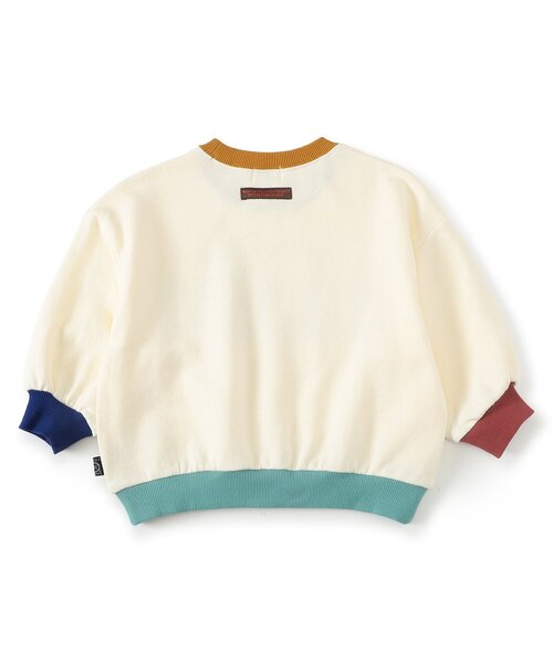 F.O.KIDS（エフオーキッズ）の「配色カレッジトレーナー_ジュニア対応（スウェット・キッズ・オフホワイト/レッド/グリーン/チャコール・140/130/120/110/100/90/80）」の9枚目の写真