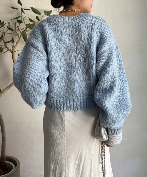 DouDou（ドゥドゥ）の「ローゲージニットカーディガン（カーディガン/ボレロ・レディース・ピンク/ブルー/オフホワイト・FREE）」の20枚目の写真