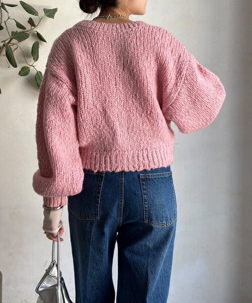 DouDou（ドゥドゥ）の「ローゲージニットカーディガン（カーディガン/ボレロ・レディース・ピンク/ブルー/オフホワイト・FREE）」の9枚目の写真