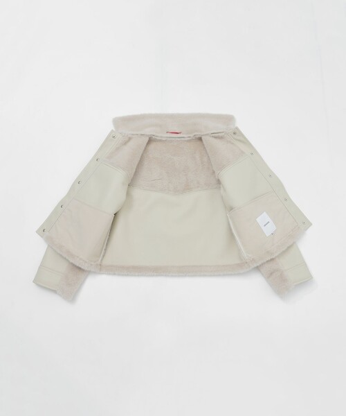 LOVELESS（ラブレス）の「ファーコンビワークブルゾン（ブルゾン・レディース・ホワイト系その他/グレー/ブラウン系その他5・34/36）」の12枚目の写真