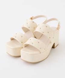 one after another NICE CLAUP | ビジュースタッズ付きキルティングサンダル(サンダル)