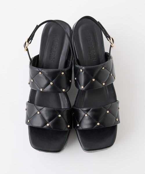 ビジュースタッズ付きキルティングサンダル NICE CLAUP セール】ビジュースタッズ付きキルティングサンダル（サンダル）｜one