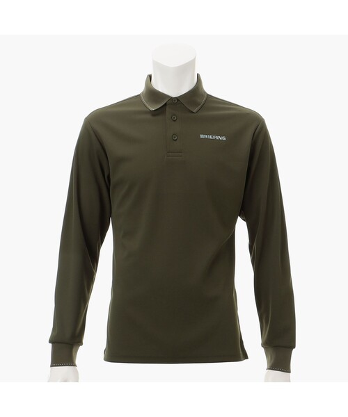 BRIEFING ポロシャツ オリーブグリーン ブリーフィング（BRIEFING）（メンズ）ゴルフウェア 吸水速乾