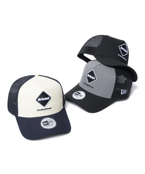F.C.Real Bristol（エフシーレアルブリストル）の「NEW ERA EMBLEM 9FORTY A-FRAME MESH CAP（キャップ・メンズ・ブラック/オフホワイト・FREE）」の4枚目の写真