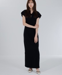 SENEE(�Z�j�[)��puff sleeve polo onepiece�i�p�t�X���[�u�|�������s�[�X�j(�����s�[�X)