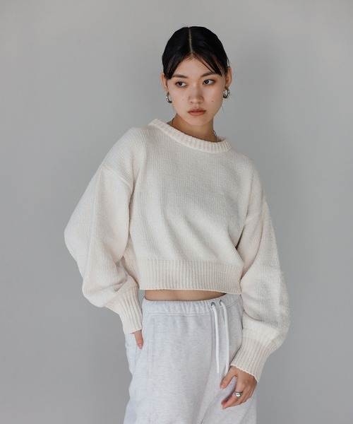 velour mall pullover / ベロアモールニットプルオーバー
